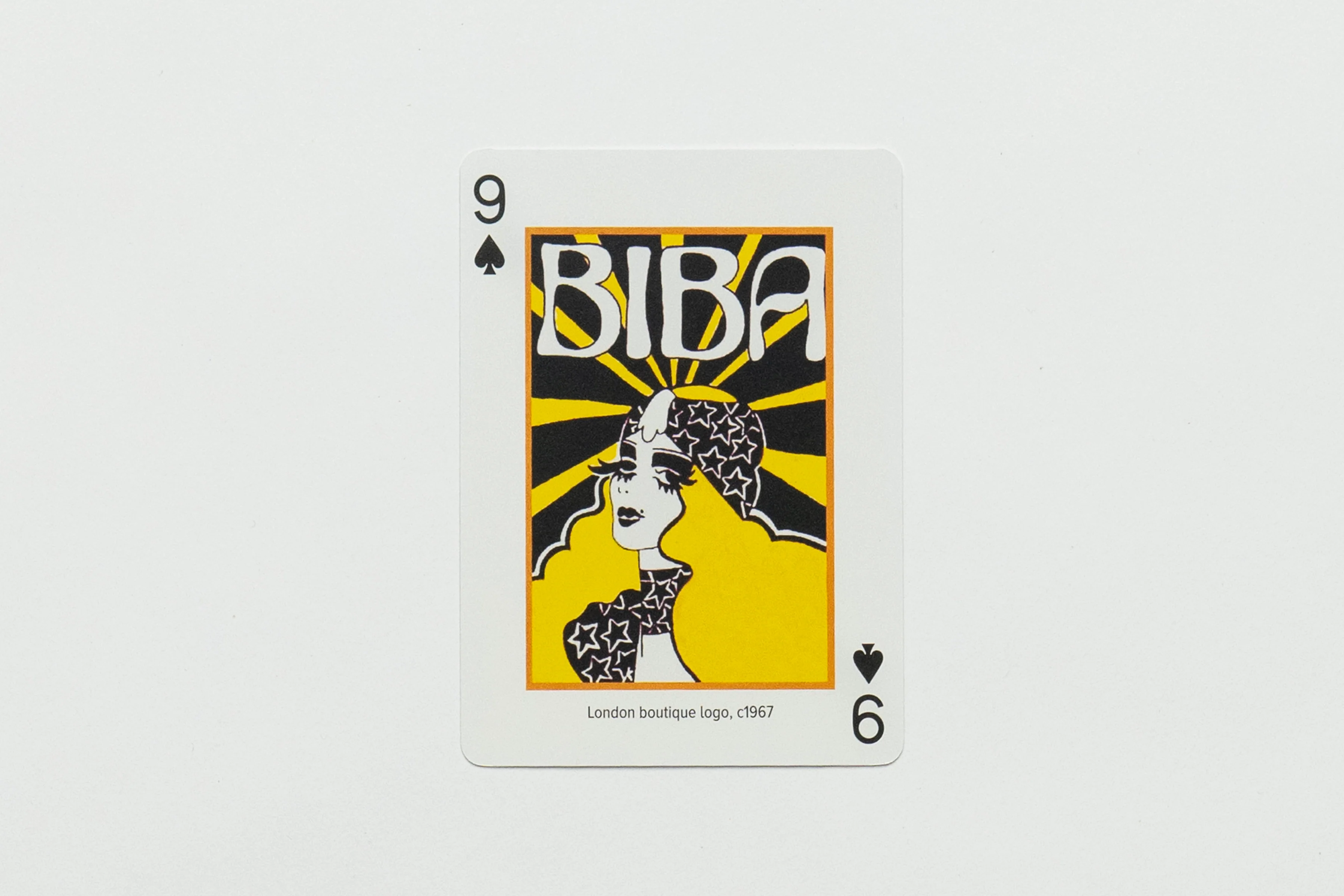 BIBA LONDON BOUTIQUE, LOGO PLAYING CARD, c. 1967